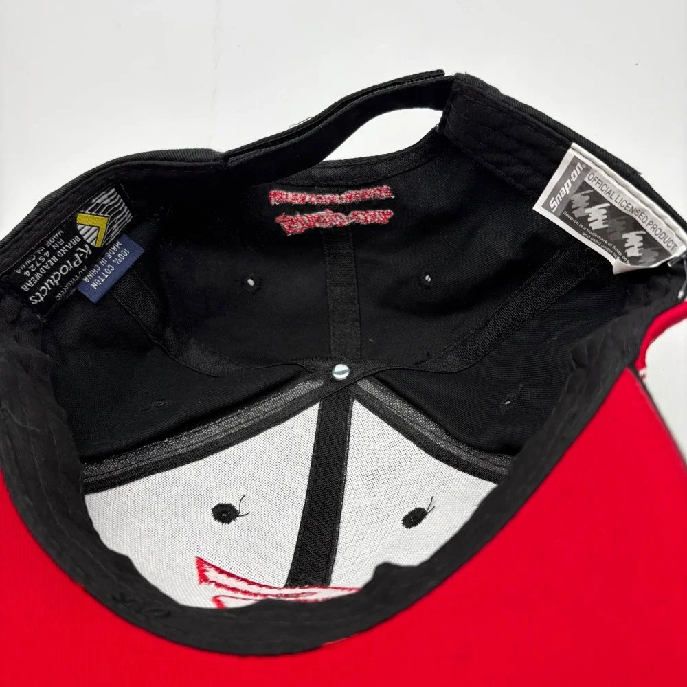 Snap-on Tools Black Red Silver Embroidered Adjustable Baseball Hat